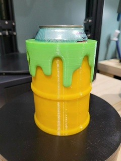 toxic waste drum holder koozie halloween drink pen desk beer bar glass scary monster gore decoration holiday gift prop 3d print model - Mito3D