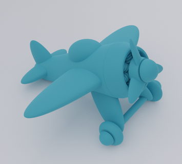 toy airplane 3d print model - Mito3D