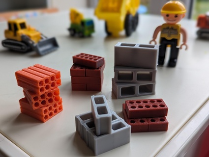 brinquedo tijolo vermelho oco baiano jogos tijolos 3d print model - Mito3D