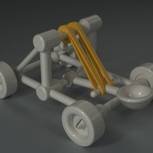 oyuncak catapult home 3dprint 3dprintable 3dmodel rubber band small kids zip 3d print model - Mito3D