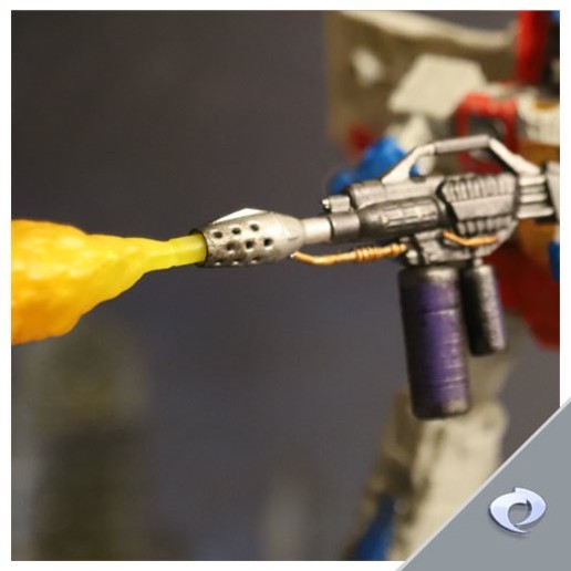 jouet lance flammes flamme effets lanceur Feu pistolet transformateurs hotlink 5 mm 3D print model - Mito3D
