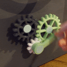 giocattolo Ingranaggio impostato manovella gadget ingranaggi Schermo 3d print model - Mito3D
