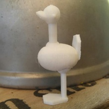 Spielzeug Strauß Spiel Vogel - kugelgelagertem mechanisch ist easy-to-print 3d print model - Mito3D