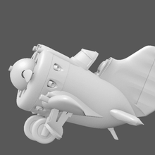 toy plane - detailed polikarpov i-16 ishak game kawai chibi cute model jet fighter airplane vehicles 3d print model - Mito3D