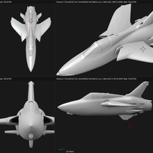 juguete avión - república f-105d thunderchief juego kawai chibi lindo modelo jet luchador de plano vehículos 3d print model - Mito3D