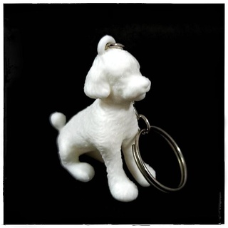 brinquedo poodle chaveiro arte animal cão 3d print model - Mito3D