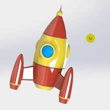 toy rocket game 3d print model - Mito3D