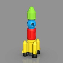 toy rocket 3d print model - Mito3D