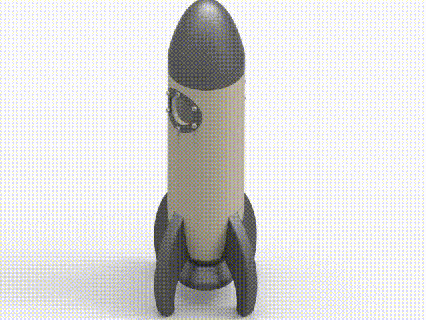 juguete cohete juego espacio aventuras banco moneda Embarcacion modelo rompecabezas astronauta 3d print model - Mito3D