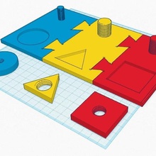 brinquedo parafusos porcas formas jogo mecânico de brinquedos parafuso bebê 3d print model - Mito3D