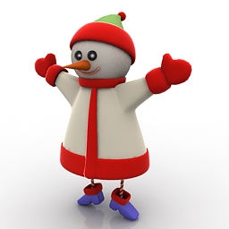 juguete monigote nieve juego snow hombre 3D print model - Mito3D