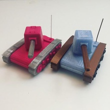 toy tank - mobili cannone gioco giocattolo il serbatoio 3d print model - Mito3D