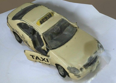 jouet Taxi voiture jouet voiture véhicule roue Taxi 3d print model - Mito3D