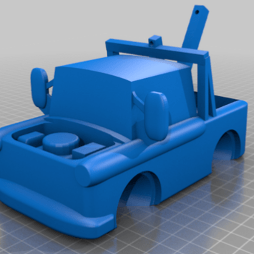 toy tow truck game no supports mater 3D print model - Mito3D