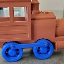 toy train improved wheels 3d print model - Mito3D