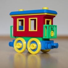 toy train passenger car construction set locomotive screw creative kids baby boy passengers 3d print model - Mito3D
