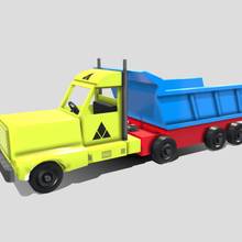caminhão de brinquedo jogo camion van fortnite pronto baixa contagem polígonos 3d print model - Mito3D
