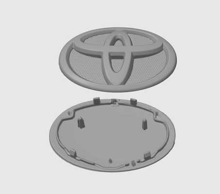 toyota unterschlupf emblem gadget koralle aven rückseite hr hi bri 3d print model - Mito3D