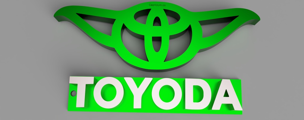 toyoda gadget parodia logo toyota umorismo macchina decorazione 3d stampa geek settore automobilistico giocoso cosplay scherzo icona fan riferimento fatto mano 3d print model - Mito3D