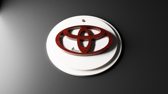 Toyota medalha dae fbx obj 3ds modelo Ferramentas joalheria chaveiro stl popular suporte carro acessórios borda 3d print model - Mito3D