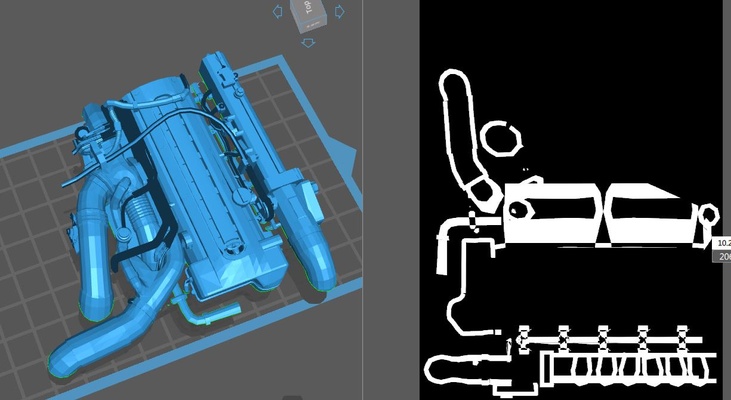 toyota 2jz engine game 1 10 32 18 24 tamiya kyosho hpi jdm jap rc car 3d print wrx sti subaru impreza printable 3d print model - Mito3D