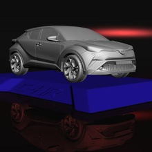 toyota c-3d 2017 ik 3d baskı stl dosyaları modeli sanat impresi n del coche biltryck autodruck izlenim the hibrid araba Japon minyatür model araç dosya c-hr 3d print model - Mito3D