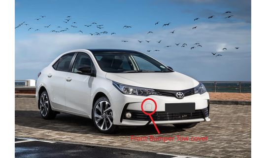 Toyota corolle 2018 face pare chocs remorquer couverture gaine 3d print model - Mito3D