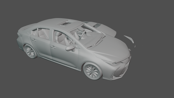 Toyota corolle 2022 sedan 2023 véhicule voiture 2021 2020 2019 3d impression jouet 3d print model - Mito3D