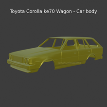Toyota Corolla ke70 vagon araba vücut e70 dx jdm sürüklenme döküm Sıcak tekerlekler 1 43 64 kibrit kutusu koleksiyon kırsal 3d print model - Mito3D