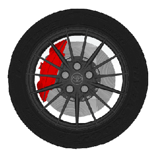 toyota corolla wheels front rear wheel car detail high poly rim tire race tread accessories 3d print model - Mito3D