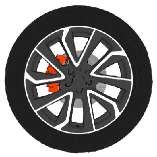 toyota corolla wheels front rear wheel car detail high poly rim tire race tread accessories 3d print model - Mito3D