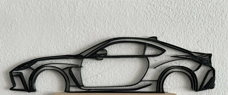 Toyota gr86 Mauer Kunst Silhouette 3d print model - Mito3D