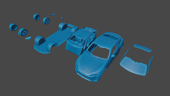 toyota gt86 gt 86 2022 cupé 2023 vehículo coche vehiculo 2021 2020 3d impresión juguete 3d print model - Mito3D
