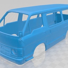 toyota hiace imprimible cuerpo van juego furgoneta ranura scalextric tamiya rc radio hobby de control shell miniz rastreador la deriva 1-10 1-14 1-18 1-24 1-32 3d print model - Mito3D