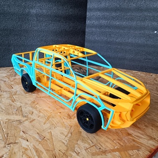 toyota hilux 2021 - wireframe style scale model toyota hilux scale model wireframe car art  3d print model - Mito3D
