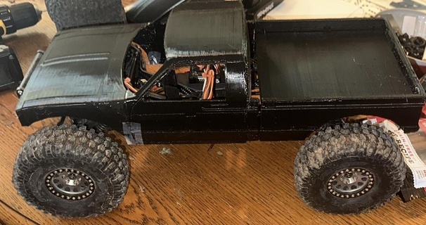 toyota hilux body negativeg rc chassis 3d print model - Mito3D