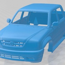 toyota Hilux doble taxi 2001 imprimible cuerpo coche vehiculo 3d print model - Mito3D