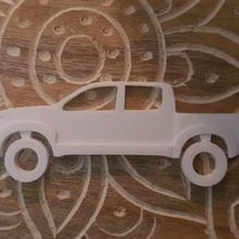 toyota hilux a arte carros vans chave cadeia 3d print model - Mito3D