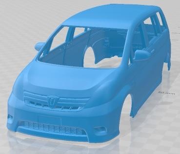 toyota isis 2012 imprimible cuerpo coche vehiculo espacio scalextric Tamiya rc miniz pasatiempo micro 3d print model - Mito3D
