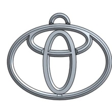 Toyota Schlüsselbund Logo Wagen 3d gedruckt Geschenk Idee 3d print model - Mito3D