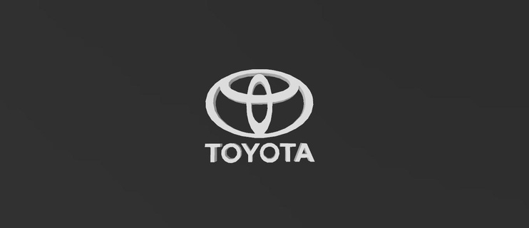 Toyota logo dekorasyon duvar araba yukarıda Nissan gtr 3d print model - Mito3D