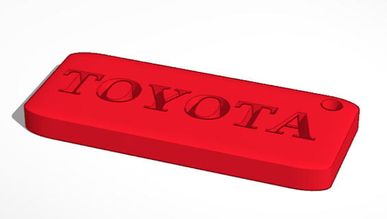 toyota logo keychain stl 3d print model - Mito3D
