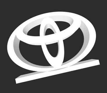 Toyota logo supporter signe symbole voiture courses 3d print model - Mito3D