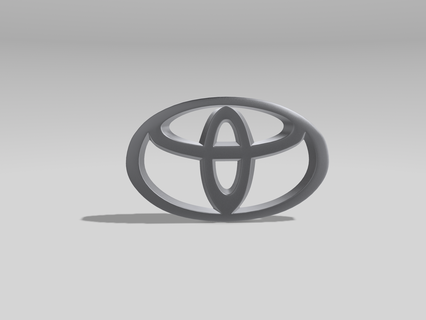 Toyota logo 3d model otomotiv amatörler Oto tasarım meraklı araç otomobil ikonik araba marka aksesuar baskı rozet 3d print model - Mito3D