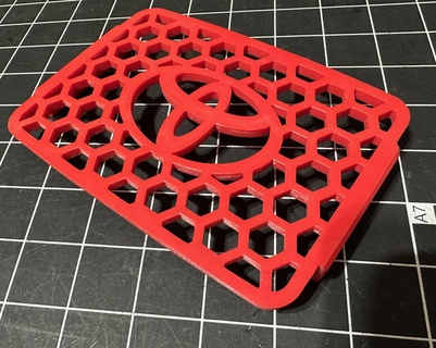 Toyota logo grille couverture gaine tuba arb gril 3d print model - Mito3D
