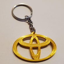 toyota logo keychain gadget car brand automobile vehicle keychains accessory accessories 3d print model - Mito3D