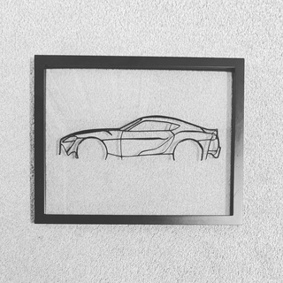 toyota mk5 silhouette contorno parete arte jdm macchina 3d BMW 3d print model - Mito3D