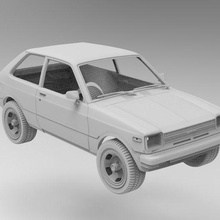 toyota starlet 1982 1 10 scale 313mm wheelbase rc rccar axial stl 3dmodel 3d print model - Mito3D