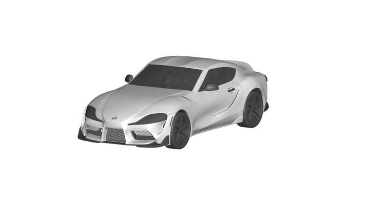 toyota supra gr juego coche vehiculo auto vehículo automóvil transporte rc ar vr listo aumentado realidad virtual car3d automotor recoger camión camioneta 4wd camino 3d print model - Mito3D