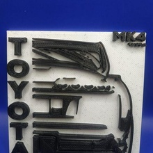 toyota mk4 logo macchina corsa 3d print model - Mito3D